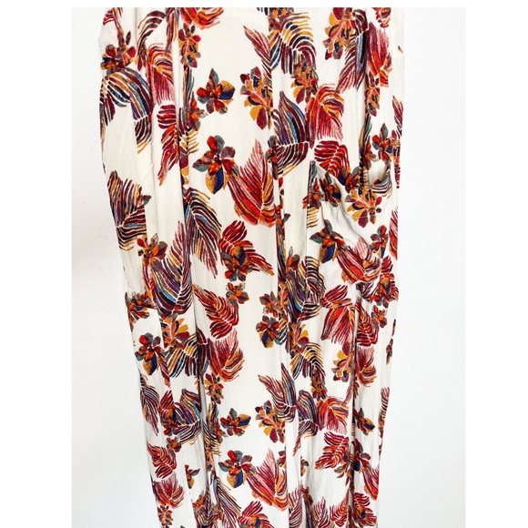Free People Hot Tropics Cream Print Jumpsuit. Size 2 - Picture 9 of 11